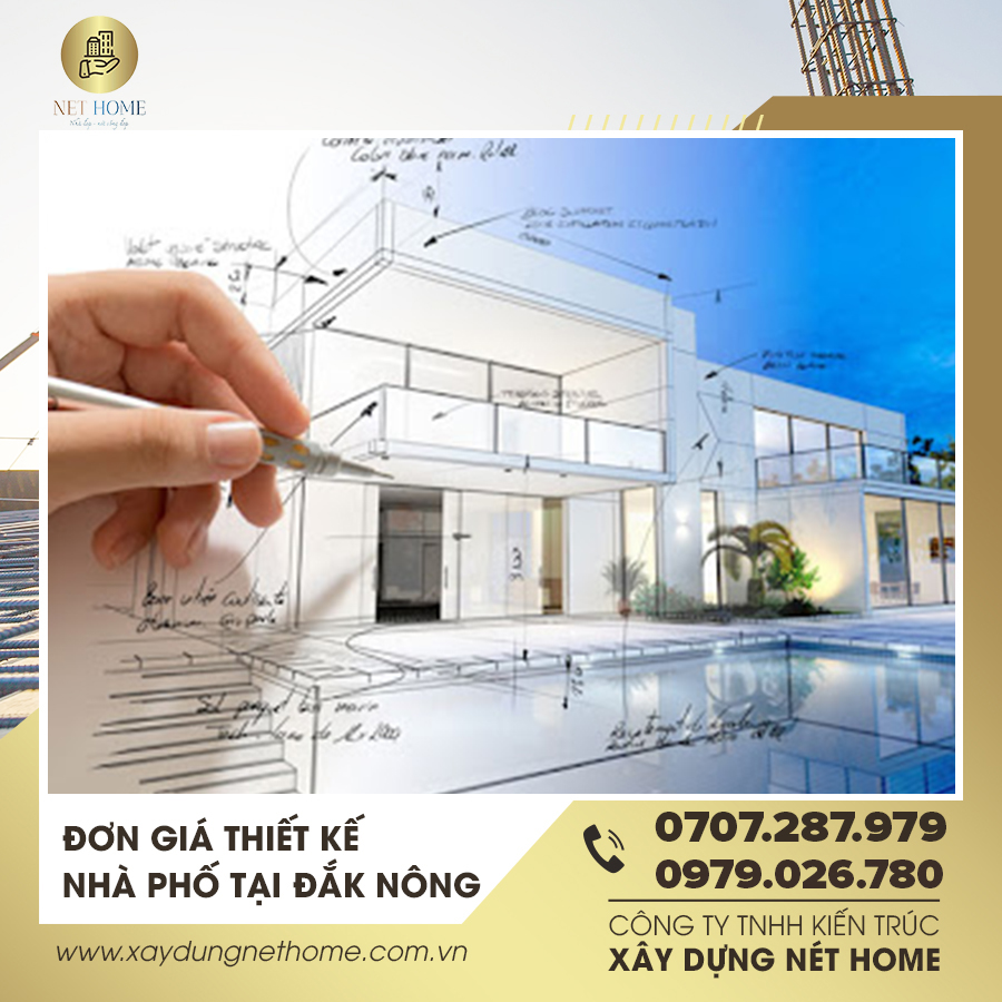 Đơn giá thiết kế nhà phố tại Đăk Nông