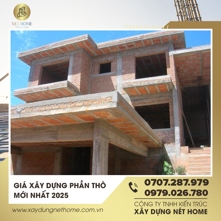 Giá xây dựng phần thô mới nhất 2025