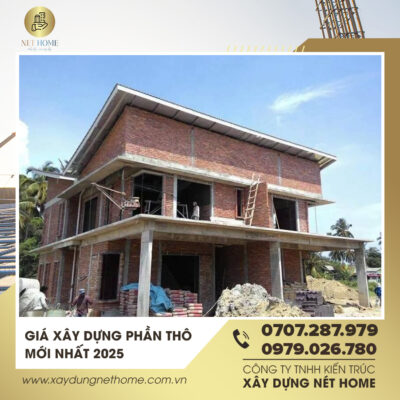 Giá xây dựng phần thô mới nhất 2025
