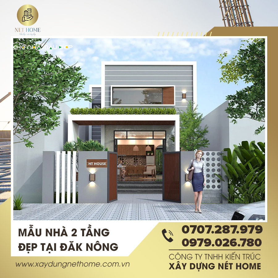 Mẫu nhà 2 tầng đẹp tại Đăk Nông