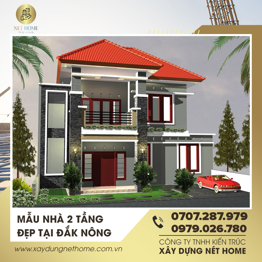 Mẫu nhà 2 tầng đẹp tại Đăk Nông
