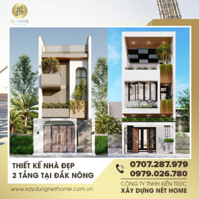 Thiết kế nhà đẹp 2 tầng tại Đăk Nông
