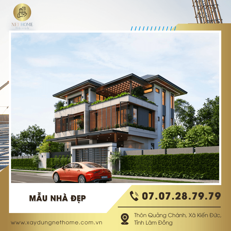 Mẫu nhà đẹp phong cách hiện đại