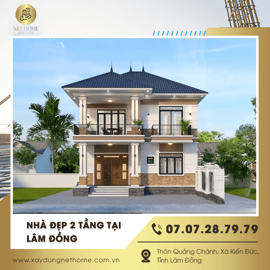Nhà đẹp 2 tầng tại Lâm Đồng phù hợp khí hậu