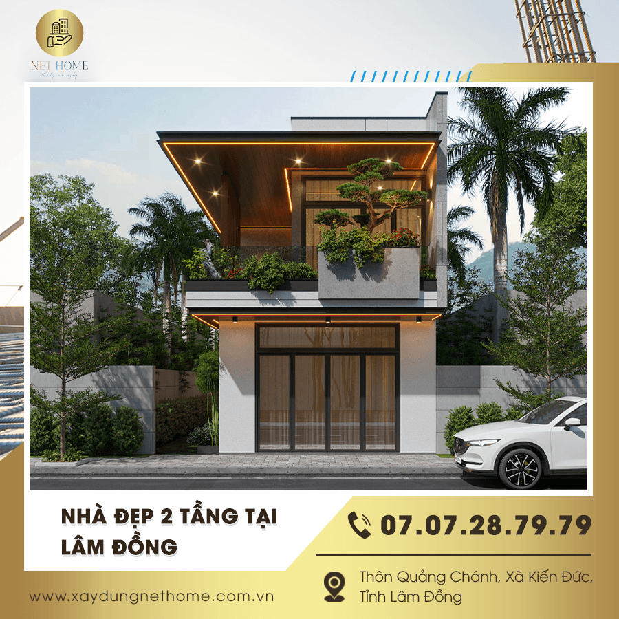 Nhà đẹp 2 tầng tại Lâm Đồng hiện đại