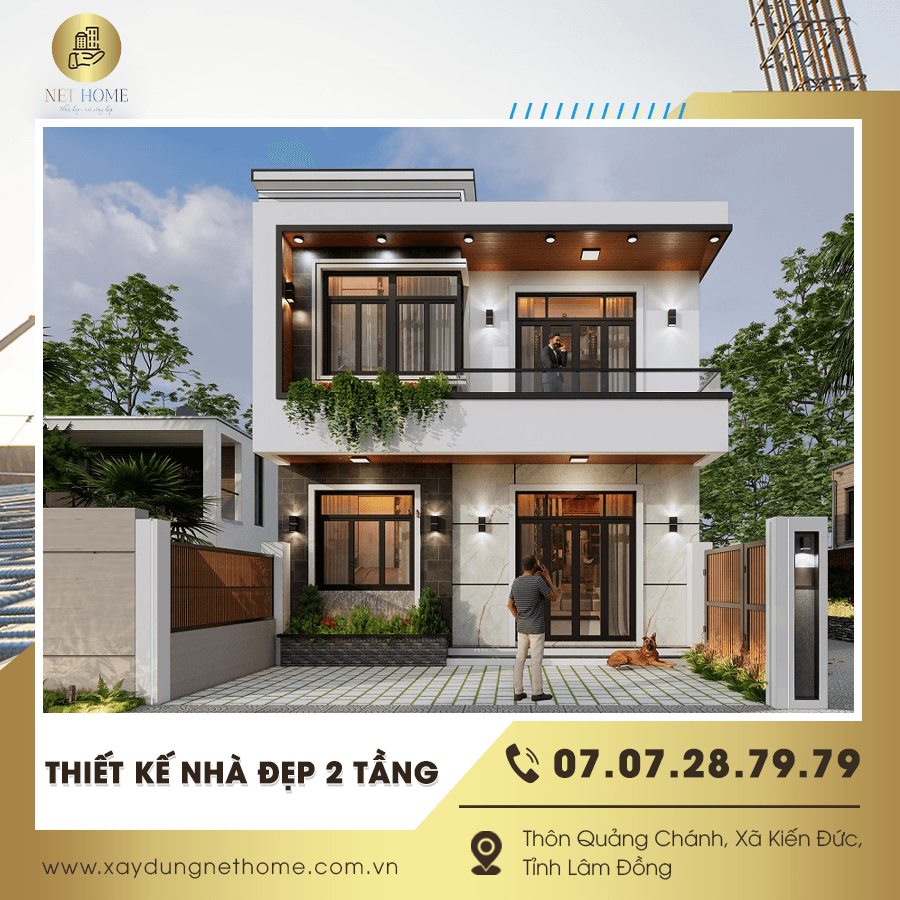 Hình ảnh thiết kế nhà đẹp 2 tầng