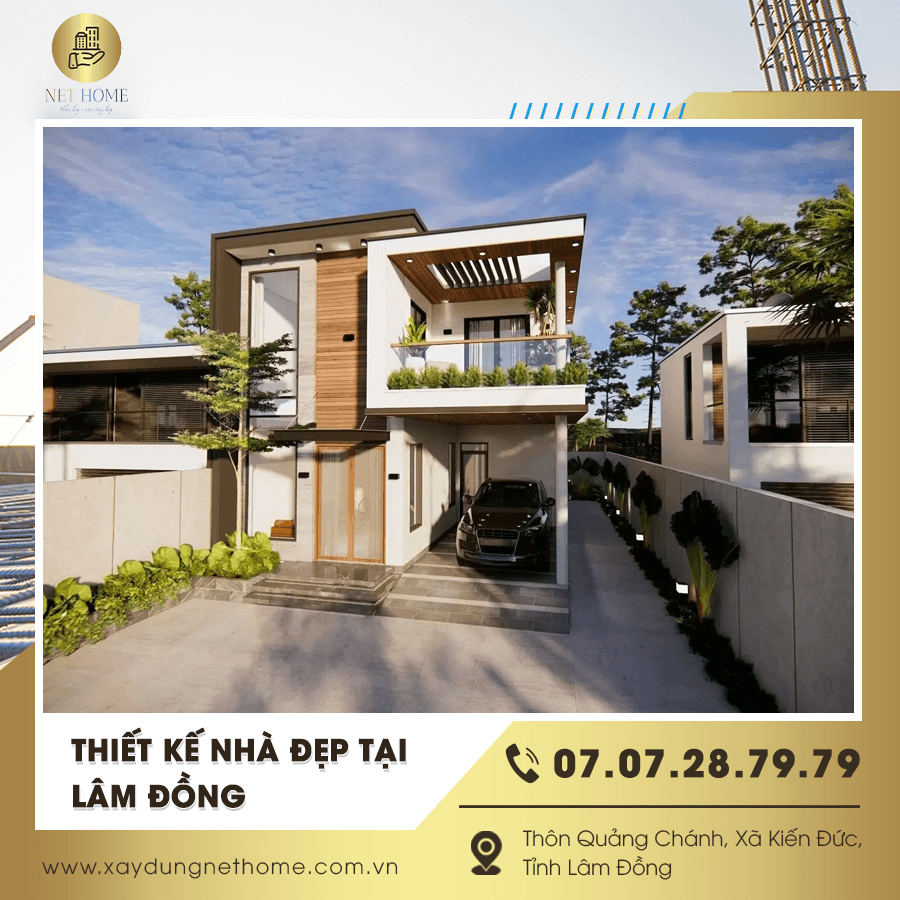 Thiết kế nhà đẹp tại Lâm Đồng hiện đại