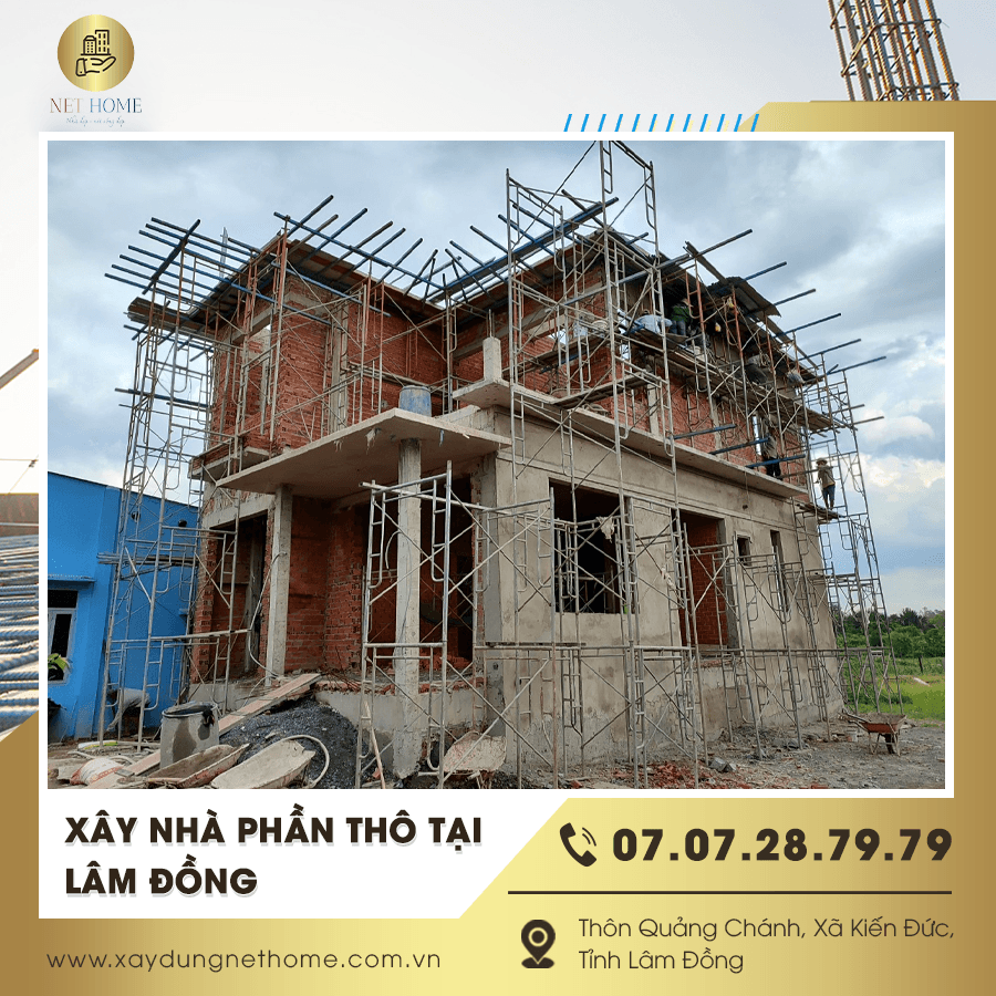 Công trình xây nhà phần thô tại Lâm Đồng