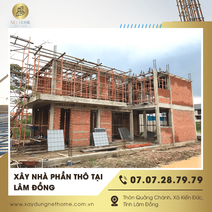 Hình ảnh xây nhà phần thô tại Lâm Đồng