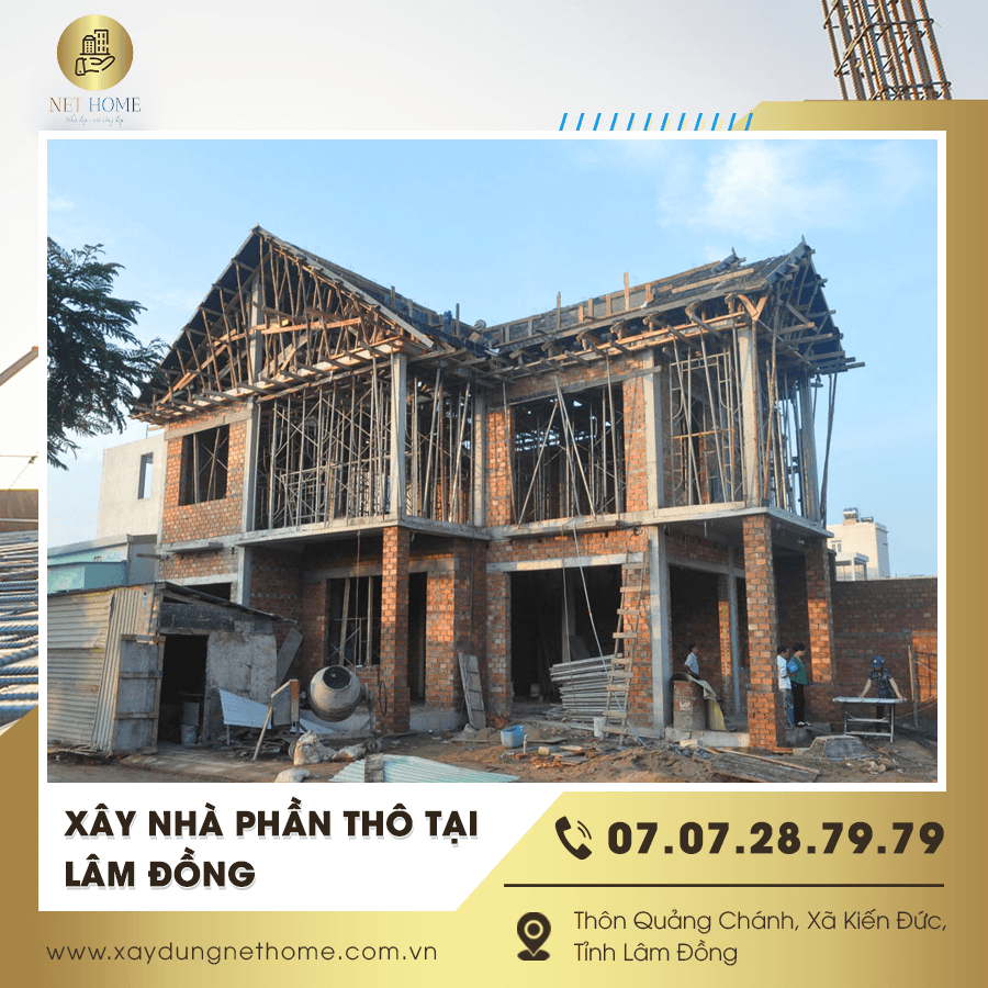 Thi công xây nhà phần thô tại Lâm Đồng